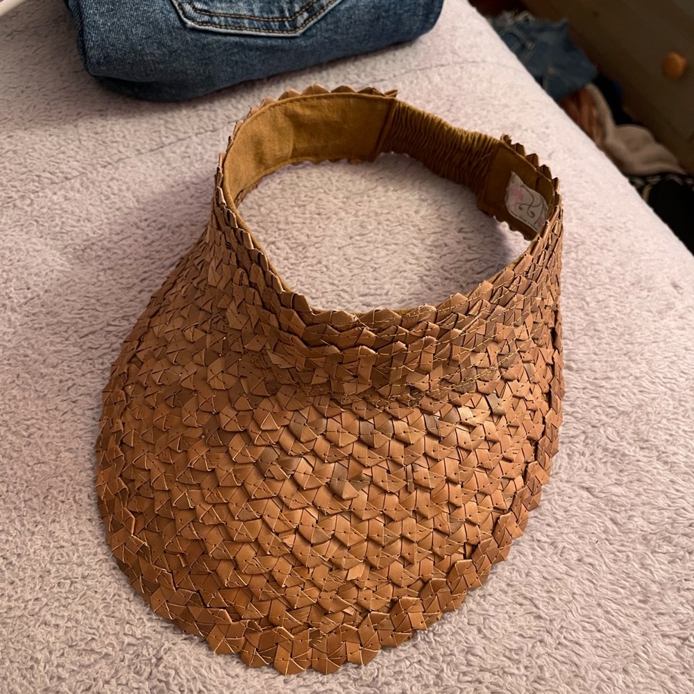 Free People Baha Straw Visor
